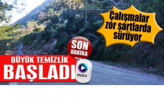 Kapanan Ayancık-Sinop yolunda çalışmalar başladı