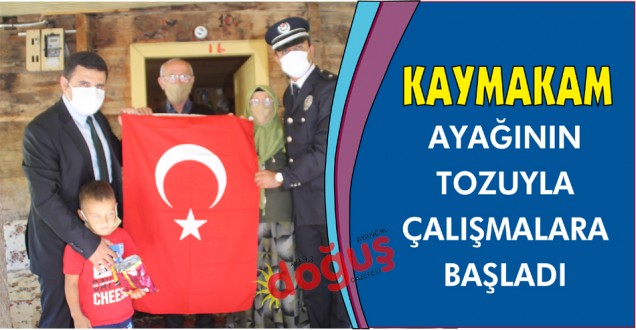 Kaymakam Pendik, ayağının tozuyla çalışmalara başladı