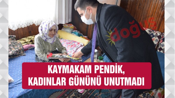 Kaymakam Pendik'ten kadınlara çiçek 