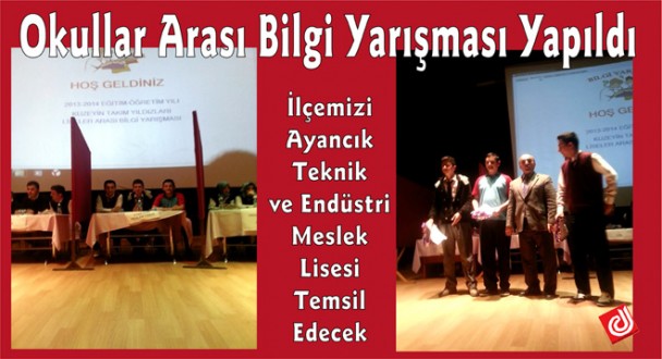 OKULLAR ARASI BİLGİ YARIŞMASI YAPILDI