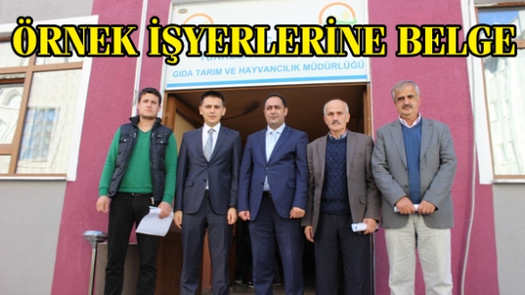 Örnek işyerlerine belge verildi