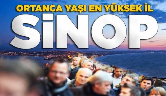 Ortanca yaşı en yüksek il Sinop