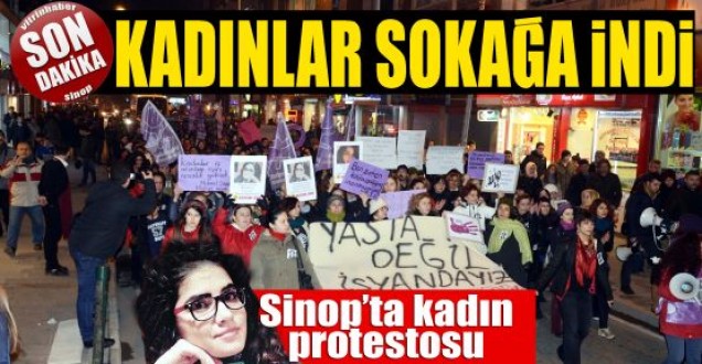 Özgecan cinayeti Sinop'ta kadınlar tarafından protesto edildi