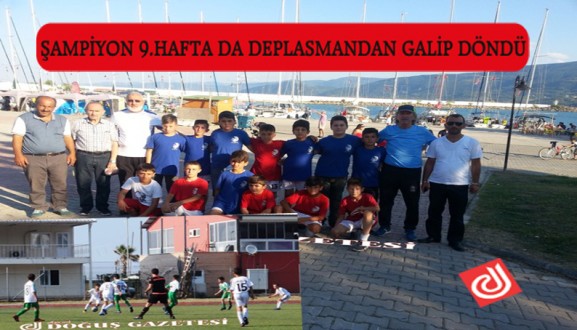 ŞAMPİYON 9.HAFTA DA DEPLASMANDAN GALİP DÖNDÜ