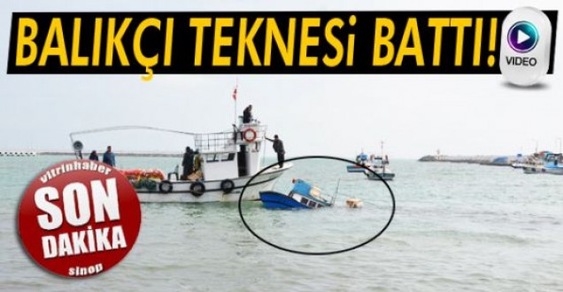 Şiddetli lodos tekne batırdı