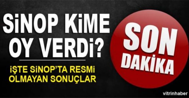 Sinop Cumhurbaşkanlığında kime oy verdi?