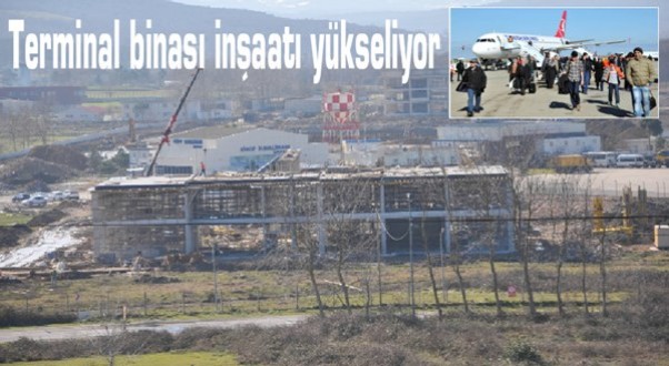 Sinop Havalimanı Terminal binası inşaatı yükseliyor