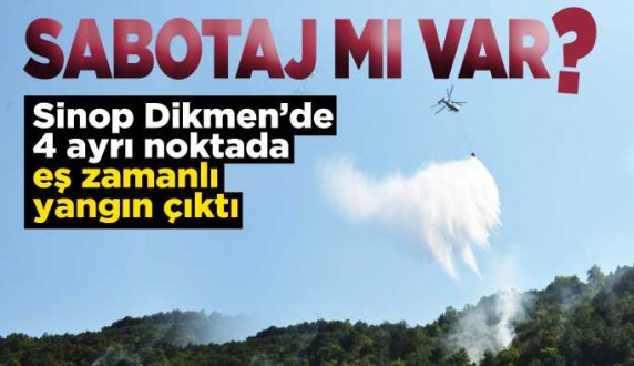 Sinop'ta 4 ayrı noktada şüpheli yangın