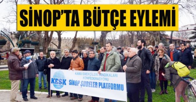 Sinop'ta bütçe eylemi