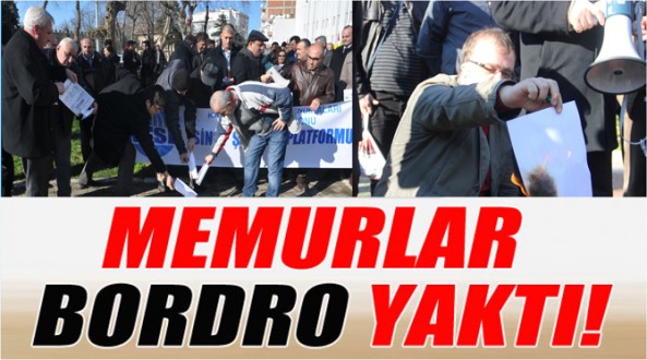 SİNOP'TA EŞ ZAMANLI MAAŞ PROTESTOSU