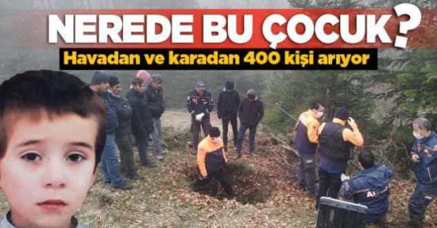 Sinopta kayıp çocuğu arama çalışmaları