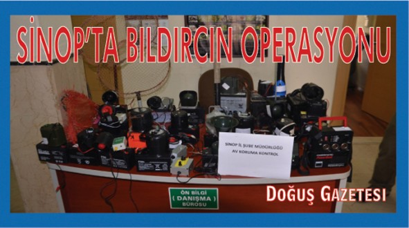 SİNOP'TA YASAK BILDIRCIN AVINA PARA CEZASI