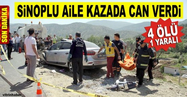 Sinoplu aile kazada can verdi