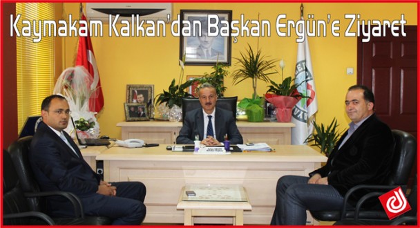 Türkeli Kaymakamı Kalkan'dan Başkan Ergün'e Tebrik Ziyareti
