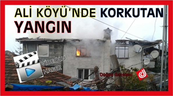 ÜÇ KATLI BİNANIN ÇATI KATI TAMAMEN YANDI
