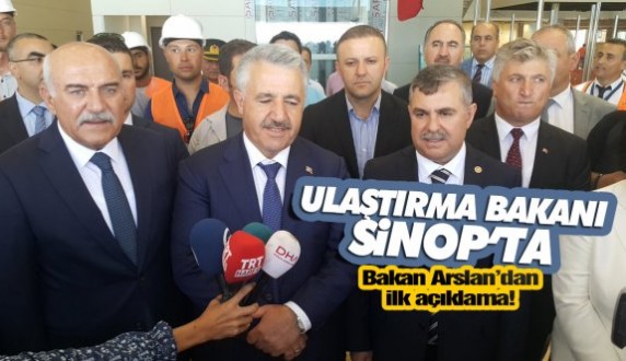 Ulaştırma Bakanı Arslan Sinopta