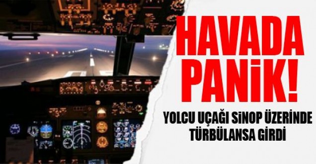 Yolcu uçağı Sinop üzerinde türbülansa yakalandı